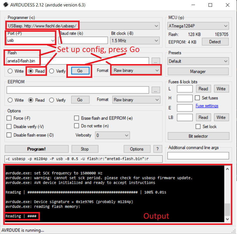 Anet A8 Avrdudess config